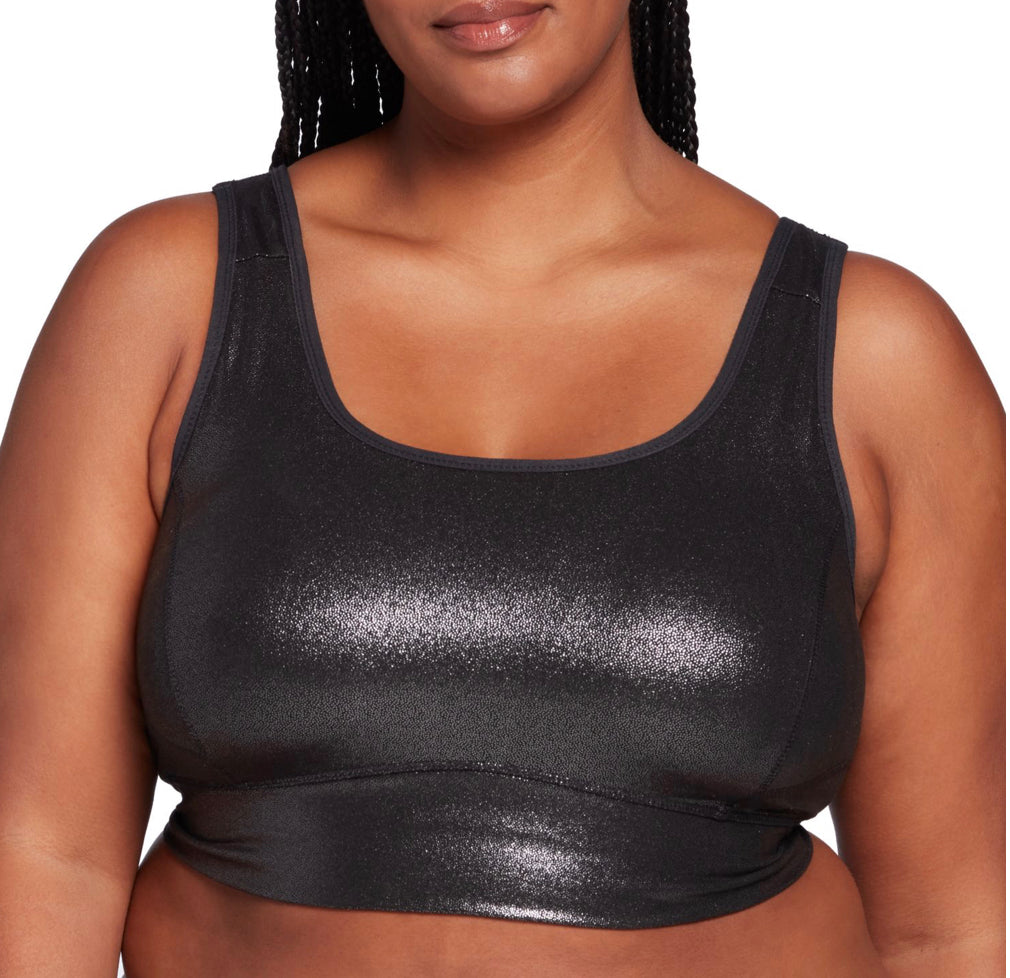 WOMEN'S FASHION FOIL RACERBACK SPORTS BRA